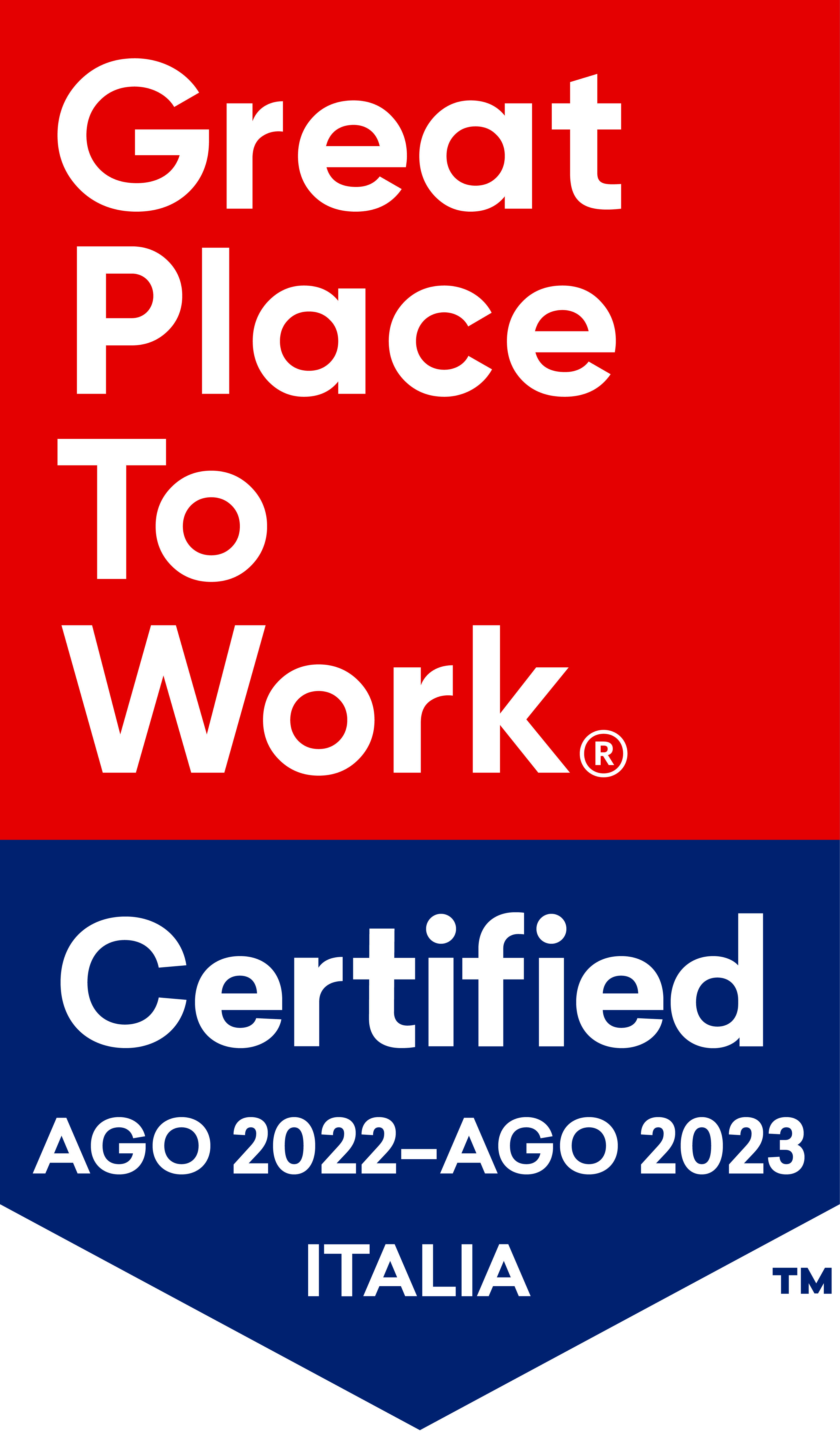 Certificazione GPTW AGO 22 – AGO 23